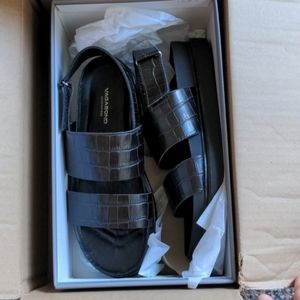 Brand new (never worn) Vagabond black croc sandals